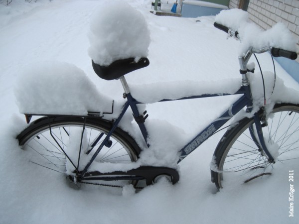 Pyörä talviteloilla