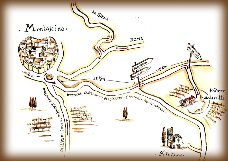 Podere Salicutti map